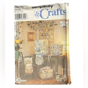 Simplicity Pattern 8826 - Organizer Storage Accessories - UNCUT.